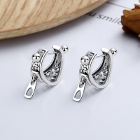 wholesale S925 Sterling Silver Fashion Internet Celebrity Style Creative Zipper Design Earrings Thai Silver Jewelry-YFR067/approx. 4.7g 925 silver