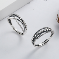 wholesale S925 Sterling Silver European and American Cross-Border New Fashion Minimalist Layered Open Ring for Men and Women-YFJ319/B model is about 2.4 grams. The opening is adjustable.