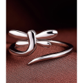 wholesale S925 sterling silver minimalist and fresh dragonfly open ring fashion index finger ring in Japanese and Korean style-0-2