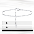 wholesale S925 Sterling Silver Olive Charm Adjustable Anklet for Cross-Border EU/US Markets, Fashion-Forward and Versatile-0-1