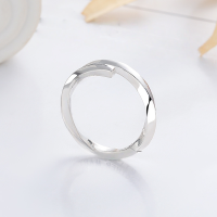 wholesale S925 Silver Fashion Cross-Border Classic English Letter Möbius Twist Ring Open Design-YJ1272M/approx. 3.2g>Adjustable opening