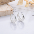 wholesale S925 Sterling Silver Korean-style Creative Geometric Hollow-Out Design Ear Clasp, Daily Commute Versatile New Women's Earrings-0-0
