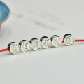 wholesale 925 Sterling Silver New Chinese Style Guochao "Fu" Character Bead DIY Braided Red Cord Bracelet Spacer Beads Hand Stringing Accessories-0-5