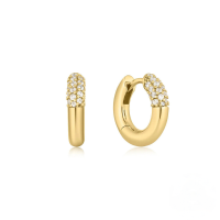 wholesale S925 Sterling Silver Geometric Cluster Ear Cuff With Inlaid Zircons, Trendy And Versatile, Popular In Europe And America, Ins Style-Gold-Style 2 925 Silver