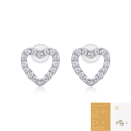 wholesale S925 Silver Cross-border New Heart-to-Heart Journey Earrings Moissanite Hoop Earrings Live Streaming Hot Selling Wholesale Jewelry on Temu-0-5