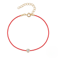 wholesale S925 Sterling Silver Single Zircon Red String Bracelet For Women, Viral Tiktok Good Luck Jewelry-0-0