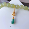 wholesale Sterling silver gold-plated enamel accessories gourd pendant DIY bracelet necklace drop pendant pure silver jewelry gemstone-0-10