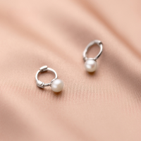 wholesale S925 Sterling Silver Korean Style Simple and Elegant Pearl Ear Clasp, Fashionable Sweet and Unique Ear Jewelry G7363-S925 Silver Earrings 925 Silver