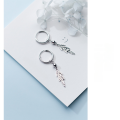 wholesale S925 silver Korean-style fashion minimalist leaf ear cuff trendy elegant earrings for women G0499-0-2