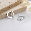 wholesale S925 Sterling Silver Korean Style Minimalist Letter D Ear Clasp Trendy Fashion Unisex Earrings-0-1