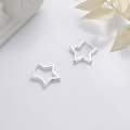 wholesale S925 Sterling Silver Korean-style Minimalist Five-point Star Simple Sweet Versatile Trendy Earrings-0-2