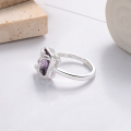 wholesale S925 Sterling Silver Wrapped Purple Zircon Adjustable Niche Luxury Ring Index Finger Ring, Xiaohongshu Viral Hit-0-3