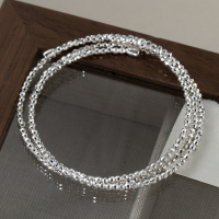 wholesale S925 Sterling Silver Fresh and Sweet Ins Style Minimalist Design Exquisite Multi-Layer Iridescent Bead Bracelet S7842-S925 Silver Bracelet 925 Silver