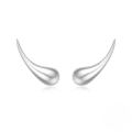 wholesale 925 Sterling Silver Metal Polished Minimalist Teardrop Earrings, Popular In Europe And The Us, Creative And Stylish Ins Earrings-0-4
