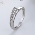 wholesale S925 Sterling Silver Korean Dongdaemun Ins Minimalist Geometric Hollow Openable Ring for Women-0-1