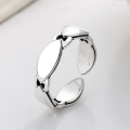 wholesale S925 Sterling Silver Korean Style Ins Wind Minimalist Geometric Irregular Design Creative Open Ring-0-2