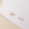 wholesale 925 Silver Smile Arc Ear Stud Women Curved Hook Threaded Ear Cartilage Piercing Screw Cap Earring Ear Accessories M01712-0-3