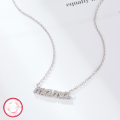 wholesale 925 Silver Small and Versatile Women's Letter "MAMA" Diamond-Embedded Cross-Layer Necklace for Cross-Border Wholesale Jewelry-0-2
