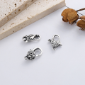 wholesale S925 Sterling Silver Retro Vintage Creative 3D Floral Pattern Bird Pastoral Style DIY Universal Clasp-0-0