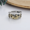 wholesale S925 Sterling Silver Yun Chao Xuan Fashion Niche Design, Creative and Retro Pixiu Good Luck Open-Mouth Ring for Men and Women-0-1