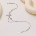 wholesale S925 Sterling Silver Butterfly Fluttering Shiny Diamond Bracelet for Women, French Style LuxuryDesign Jewelry Gift for Best Friend-0-1