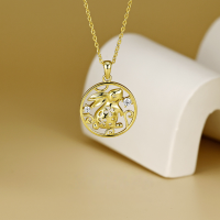 wholesale S925 Sterling Silver Versatile Elegant Rabbit Trendy Pendant Holiday Necklace for Women High-end Sense Jewelry Wholesale-Single pendant (without chain)  925 silver