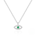 wholesale S925 Sterling Silver Classic Best-selling Evil Eye Zircon Inlaid Necklace For Womenins-inspired Eye Creative Collarbone Chain-0-4