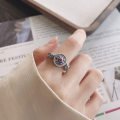 wholesale S925 Sterling Silver Domineering Dragon Soaring Bagua Six-Syllable Mantra Rotatable Middle Ring Ethnic National Trend Totem Style-0-3
