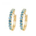 wholesale 925 Silver Light Luxury Fashionable Zircon Earrings with Exquisite Colored Gemstones-0-12