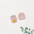 wholesale S925 Gold-Plated Silver Natural Crystal Agate Aquamarine Cube Bead Spacer DIY Craft Semi-Finished New Product-0-1