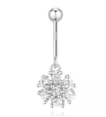 wholesale S925 Sterling Silver Snowflake Marquise Diamond Ball Flat Back Vertical Threaded Ear Cartilage Stud-0-12