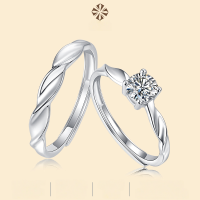 wholesale Metal S925 Moissanite Perfect Match Ring Creative Adjustable Live Port Source Spot Couple Rings Wholesale-Men's Ring Adjustable Opening