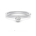 wholesale S925 Sterling Silver Cross-Border Women's Simple Heart-Shaped Solitaire Zircon Ring 03 Carat - 4 Carat Love Main Stone-0-5