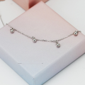 wholesale Sterling Silver S925 Round Bead Anklet for Women, Polished Minimalist Fashion Ankle Bracelet with Bead Charm, Summer Gift for Best Friend Wholesale-0-3