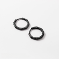 wholesale S925 silver black geometric polygon ear clips Korean trendy cool style unisex earrings M01860-0-6