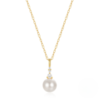 wholesale S925 Sterling Silver Pearl And Zircon Accent Layering Choker Necklace, Amazon's Hot-selling Women's Elegant Necklace-Gold 925 silver