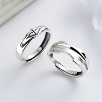 wholesale S925 Sterling Silver Cupid's Arrow Ring for Women, Korean Style Ins Personality Creative Trendy Fashion Jewelry-YJ223/A model is about 2.2 grams. The opening is adjustable.