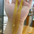 wholesale S925 Gold Plated Silver Universal Chopard Chain Choker Necklace with 40+4 Extension Chain for Wholesale-0-1