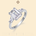 wholesale Metal material, popular in Europe and America, exaggerated high-end Moissanite stackable combination niche design non-fading rings-0-0