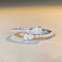 wholesale S925 Sterling Silver New Original Design Waterdrop Ring for Women, Ins Style Minimalist High-End High Carbon Diamond Ring-Water Drop-CBJZ097 No.7