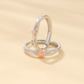 wholesale S925 Sterling Silver Versatile Sun and Moon Couple Rings with Engraving, Christmas Gift-0-1
