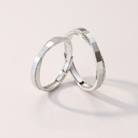 wholesale S925 Sterling Silver Galaxy Couple's Ring, Möbius Plain Band Adjustable Jewelry J9856-S925 silver one piece for women Adjustable opening