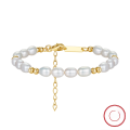 wholesale S925 sterling silver jewelry, cultured freshwater pearl round bead bracelet, elegant and versatile, factory direct-0-0