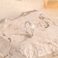 wholesale S925 Sterling Silver Moebius Freshwater Pearl Ring for Women, Korean-style Minimalist Versatile Small Design Band-0-0