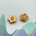 wholesale S925 gold-plated spacer beads for DIY bracelets and necklaces, gourd-shaped dangle beads with through holes, semi-finished accessories-0-13