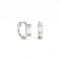 wholesale S925 Sterling Silver Ins Square Zircon Ear Clasp With Single Creative Stud, Popular In Europe And America-0-7