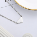 wholesale S925 Sterling Silver Korean Style Ins Trendy Sweet and Cool Y2K Drip Glue Triangle Pendant Link Necklace for Women-0-2