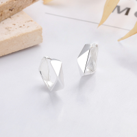 wholesale S925 Sterling Silver European and American Cross-Border Geometric Irregular Faceted Polygon Minimalist Elegant Earrings-YR418/approx. 4.5g 925 silver