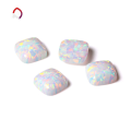 wholesale S925 Metal Synthetic Opal Fat Square Opal Jewelry Stone Flat Bottom Cabochon Japanese Style Opal-0-3