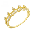 wholesale 10K gold jewelry French vintage crown ring for women, elegant and noble style, wholesale of rings-0-0
